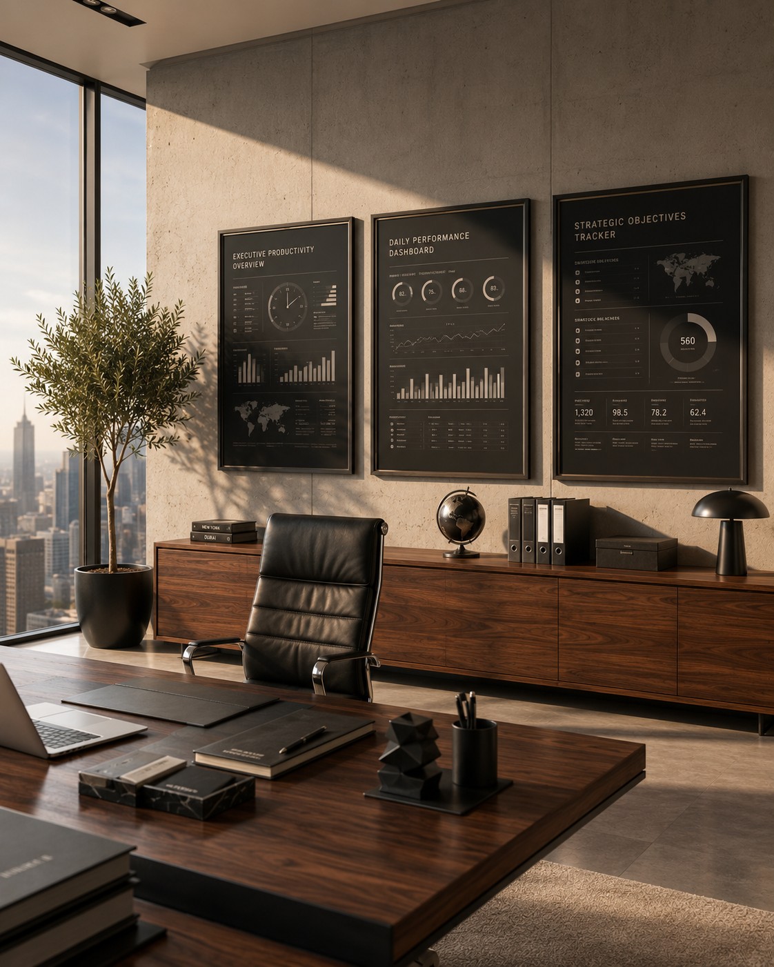 Executive Productivity Dashboard Blueprint Set
