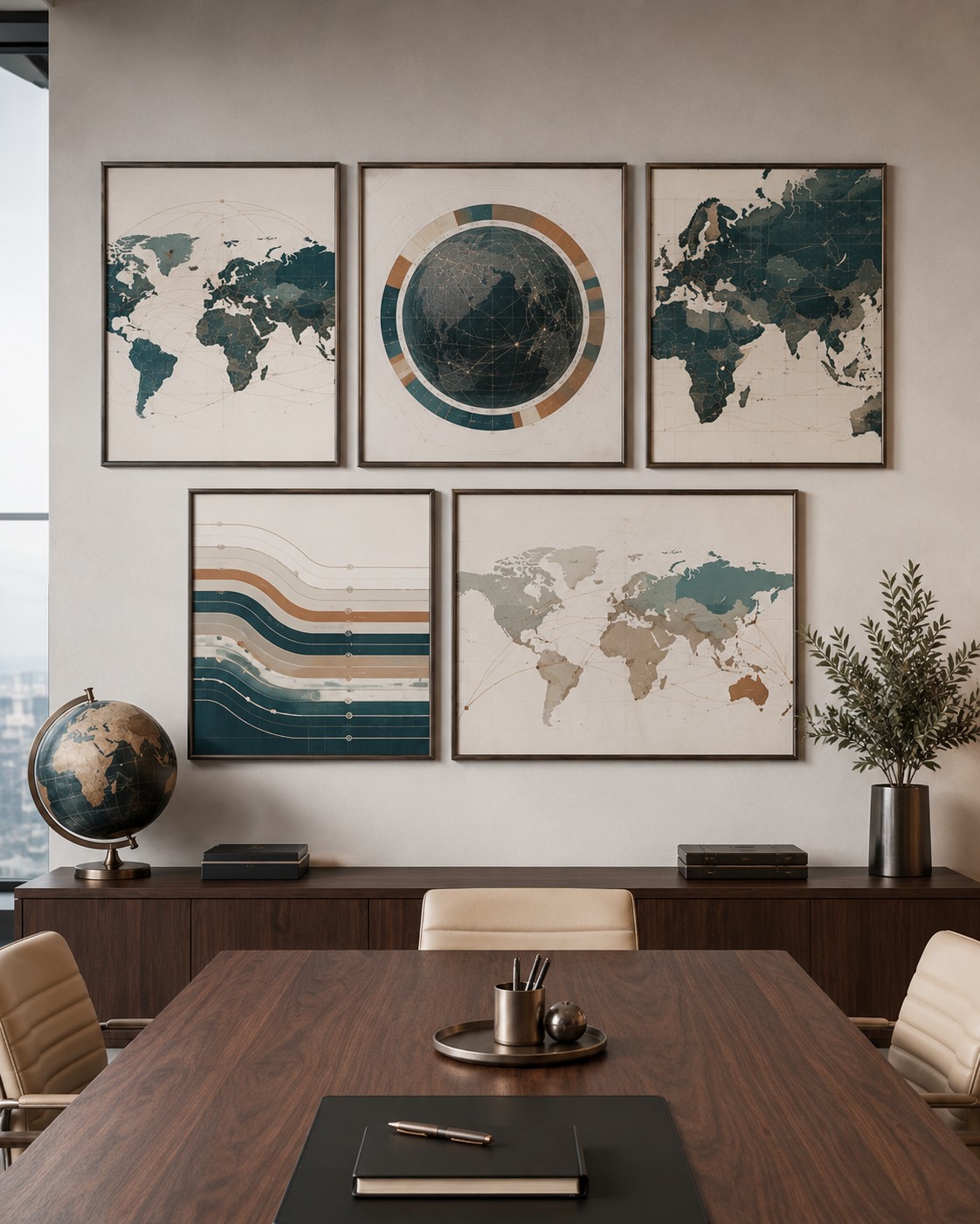 Global Business Operations Map Collection